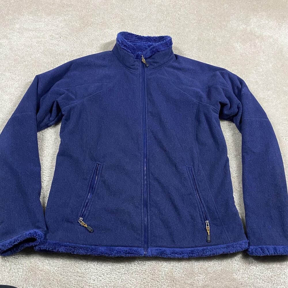 Nike ACG Jacket Womens L Blue Fleece Full Zip High Pile Lined Outdoor Warm